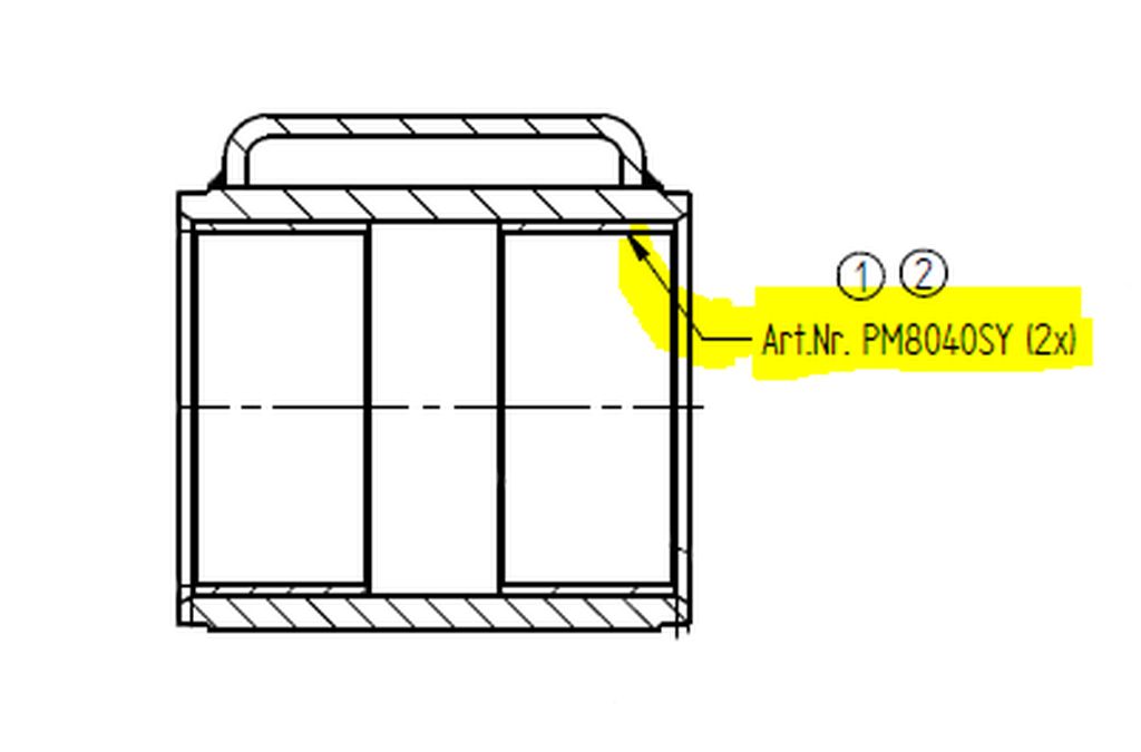 [PM8040SY] Douille plastique Ø80x85x40