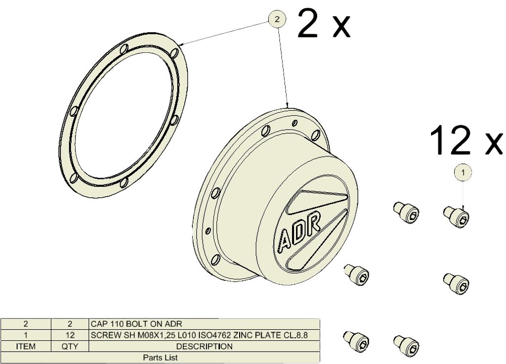 [9RT110AC] Bouchon de moyen ADR     Ef 100610 set