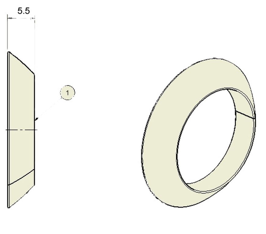 Anneau de centrage pour roue jumelée M22