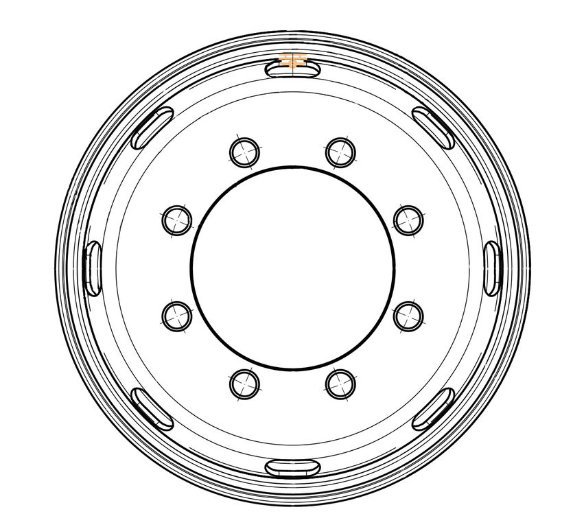 [604742] Jante 14.00x19.5 221/275/8 A3 ET 0