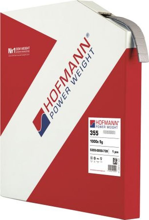 [5355-0050-739] Poids adhésif de l'acier rouleau Hofmann gris