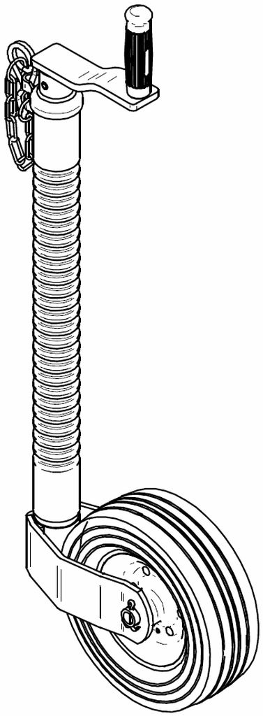 [6D5949002] Stützrad    300kg  48mm  Hub 240mm (Ifor)