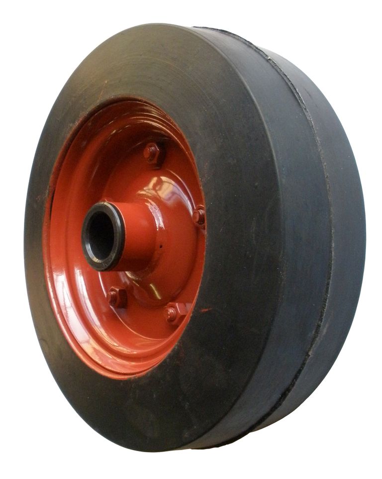 Roue caoutchouc dur,  jante en acier