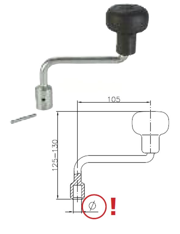 Kurbel (Bohrung 17mm) Winterhoff