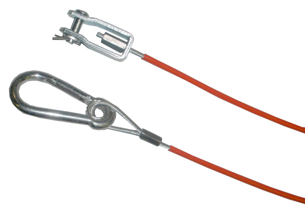 Abreissseil 1050mm Karabiner + Gabelkopf