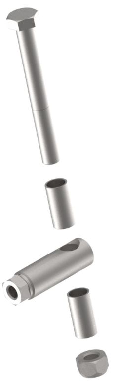 [208363001] Schrauben-SET zu Auflaufdämpfer KNOTT