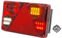 LED feu arrière WAS 12-24V droite - 5 pôles à baïonnette