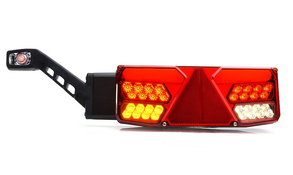 Feu arrière LED WAS 12V gauche avec bras de contour