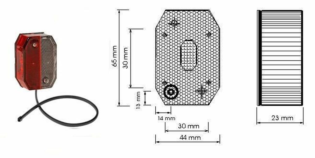 [316509047] Umrissleuchte Aspöck Flexipoint 12V  links/rechts