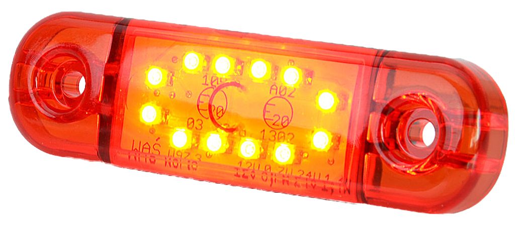 LED Positionsleuchte WAS 97 12/24V  rot 12 LED