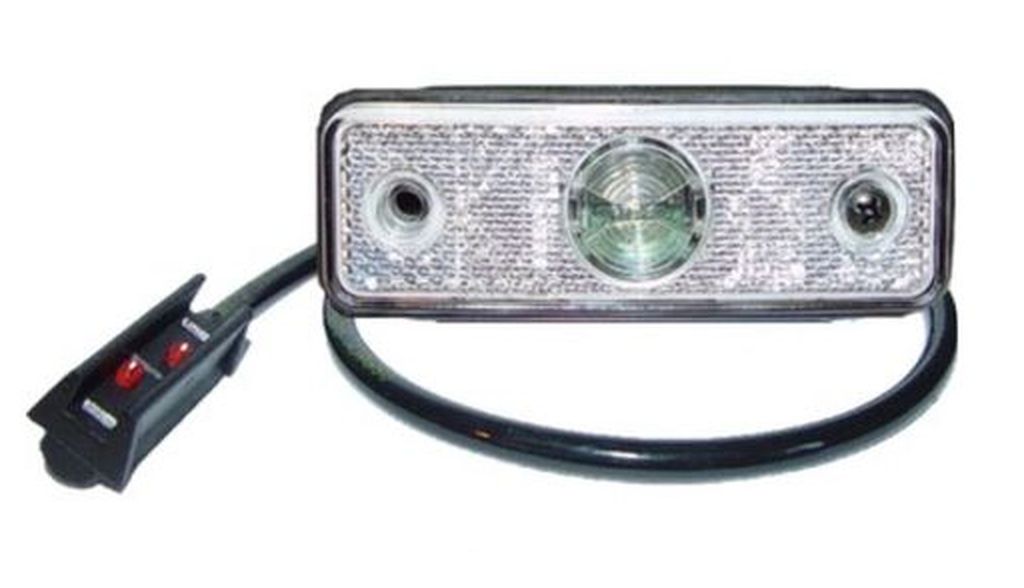 [31.660.409] LED feu de position Flatpoint blanc 24V a. supp.caoutchouc