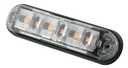 LED Blitzleuchte 12/24V, Lichtscheibe klar/Licht orange