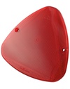Catadioptre rouge métal avec 2 trous de fixation