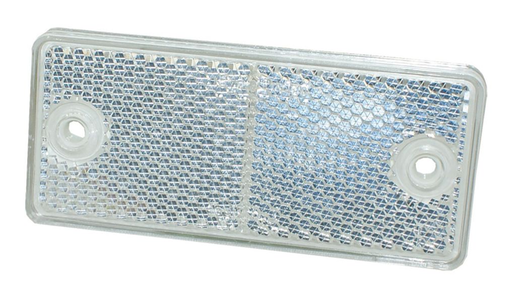 Catadioptre blanc rectangulaire