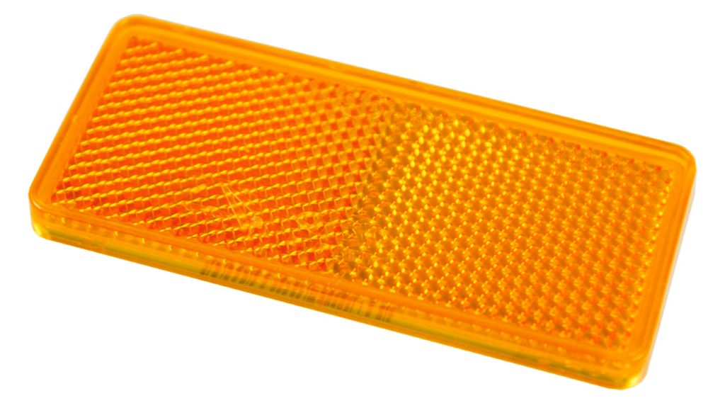 Rückstrahler gelb  Aspöck 90 x 40mm