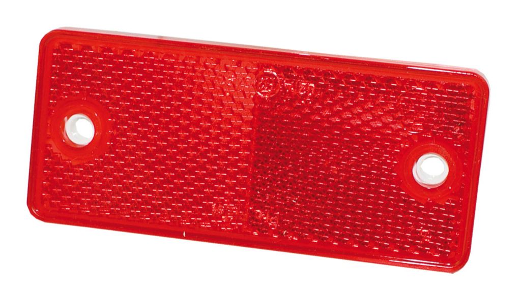 Catadioptre rouge rectangulaire