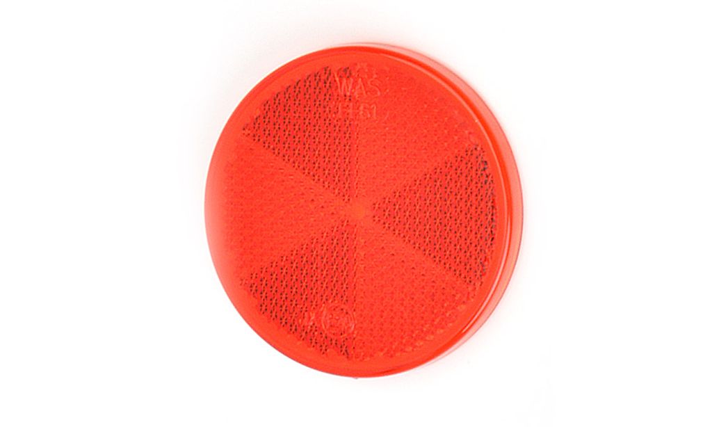 Rückstrahler Ø 60 mm rot