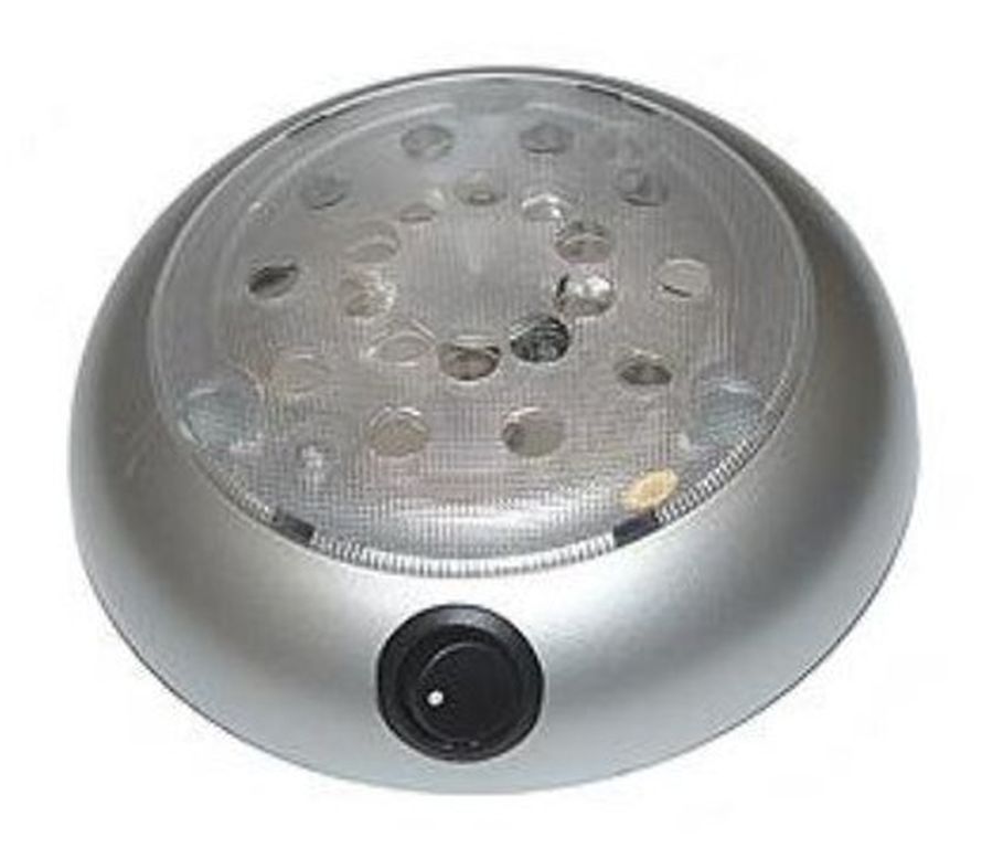 [14.0050.000] LED intérieur 12/24 interrupteur de lumière avec de l'argent