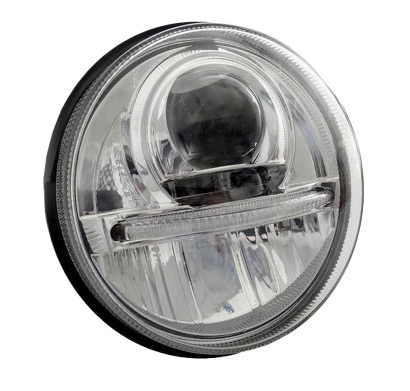 LED Feu de route  5.75 "  12/24V  chrome