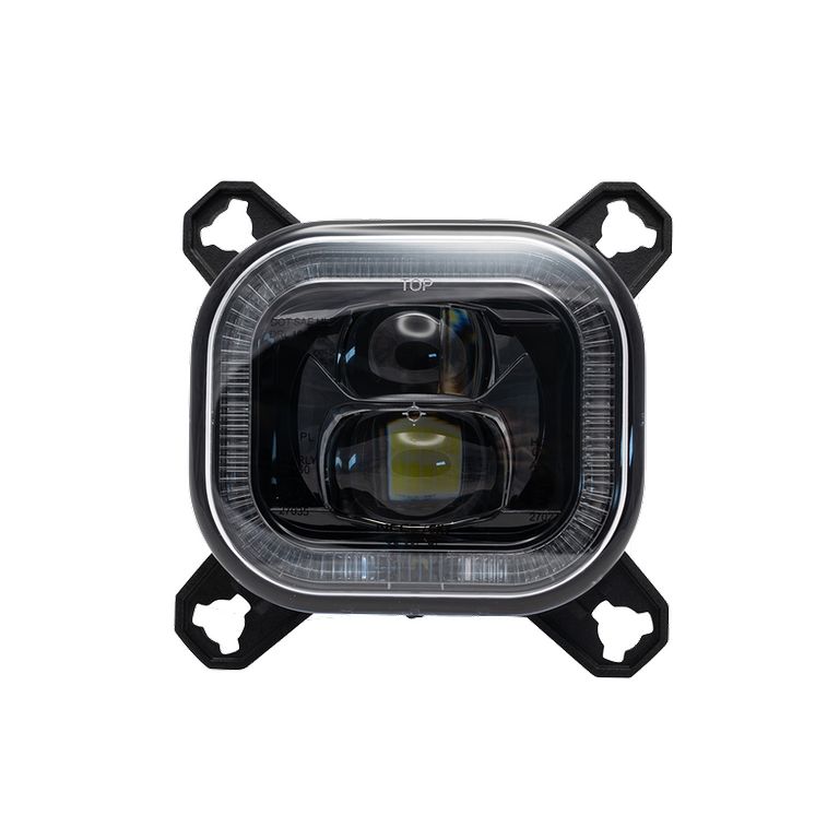 LED feu de croisement noir brillant, LHD 12/24V