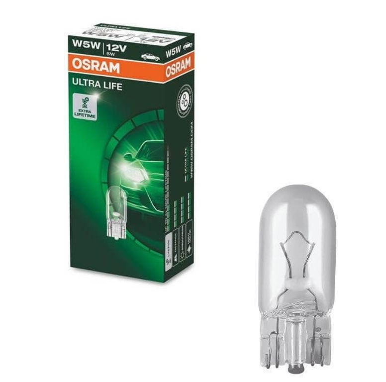 Autol. OSRAM Glassockellampe 12V 5Watt W2,1X9.5d