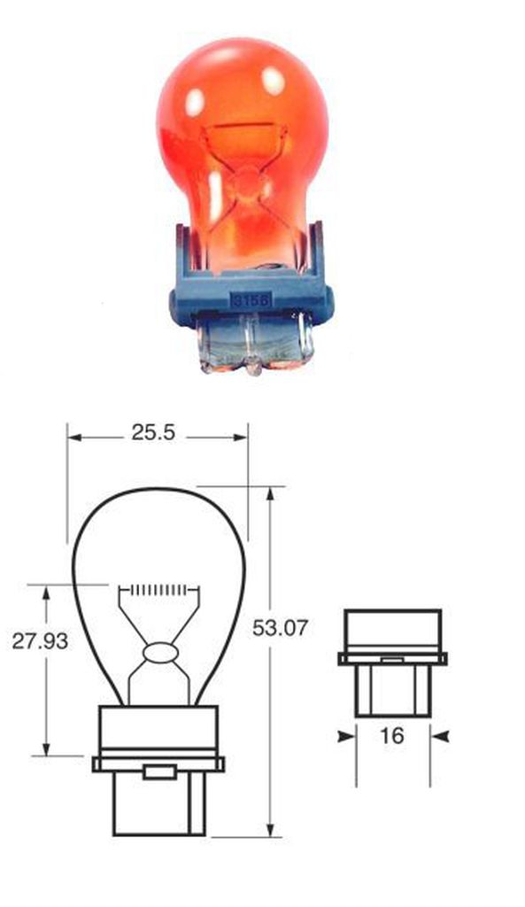 Autolampe OSRAM Glühlampe 12V 27/7W  PY27/7W