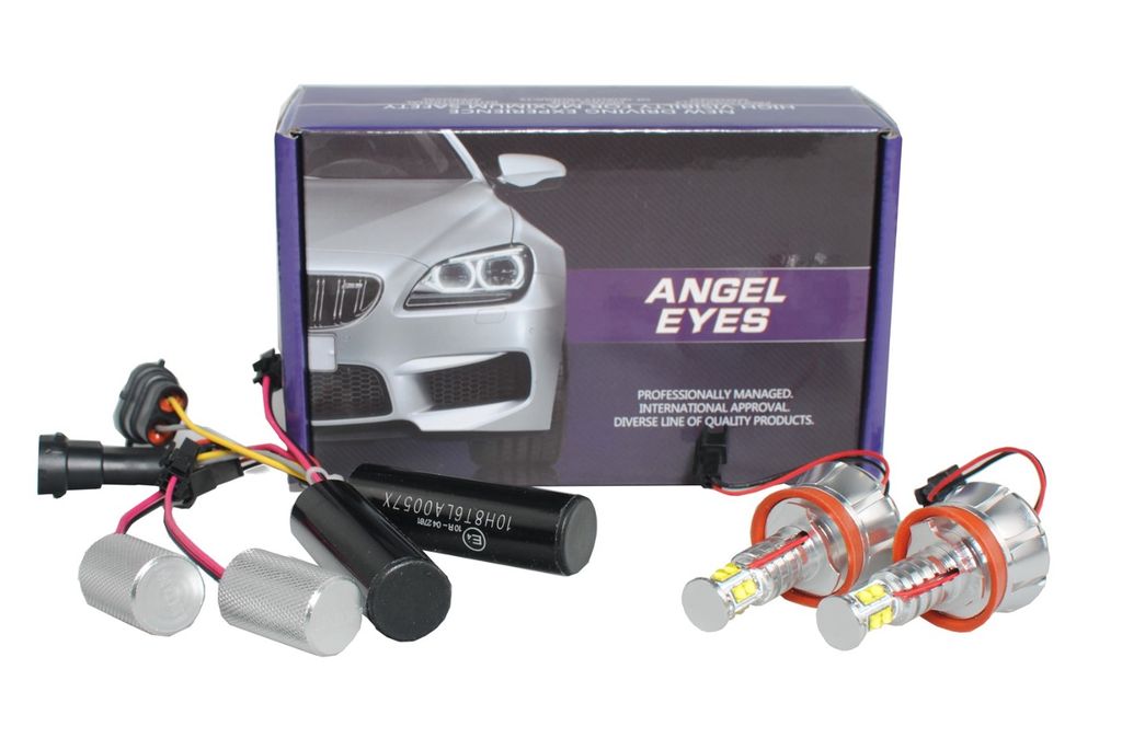 Set LED Angel Eyes 12V H8 de 2 pièces