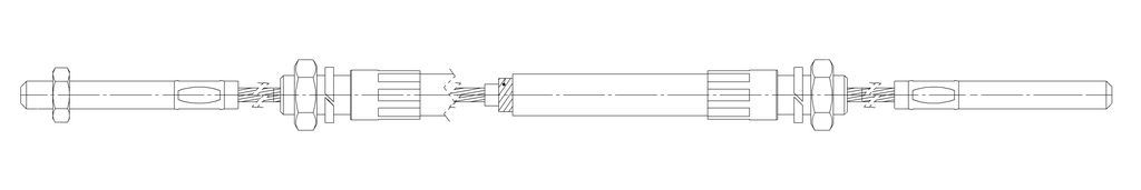 Câble du frein pour timon BPW 1177/1477mm
