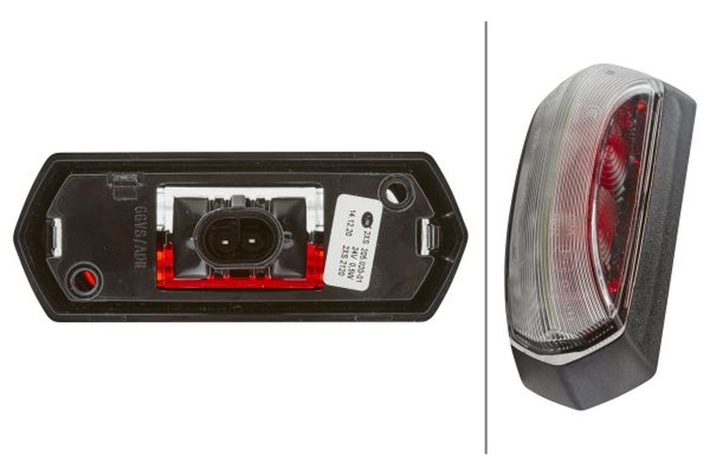 [2XS.205.020.011] LED Umrissleuchte Hella rot/weiss 24V