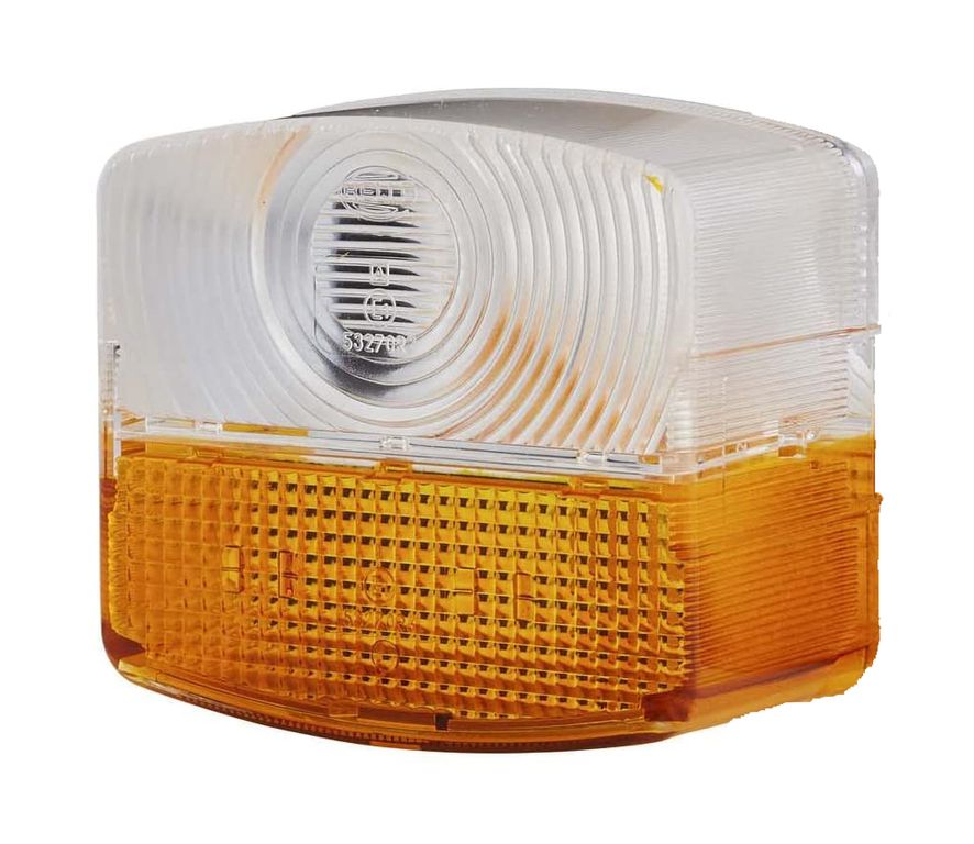 [9EL.118.614.021] Ersatzglas Hella (3)  orange / weiss,  links / rechts
