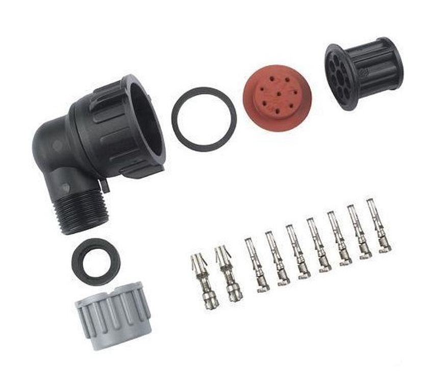 [25.013.010.1] Anschluss-Set MAN / Mercedes 8-pol 90° (Schlemmer)