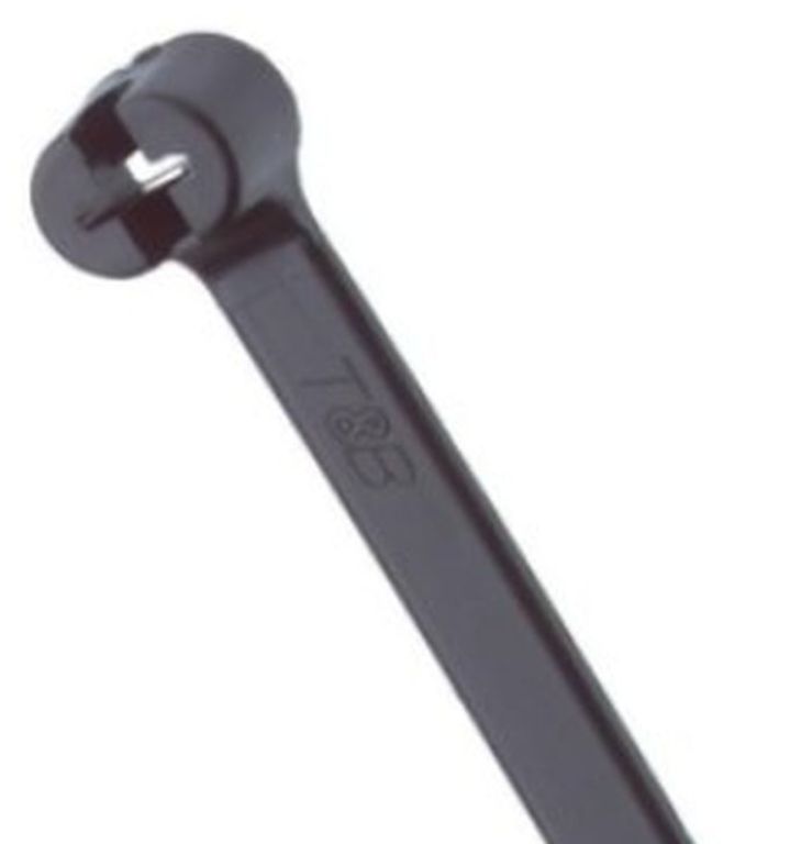 Serre-câbles avec languette métallique, 281 x 3,6 mm, noir