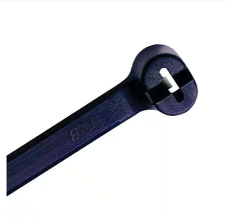 Serre-câbles avec languette métallique, 340 x 6,9 mm, noir