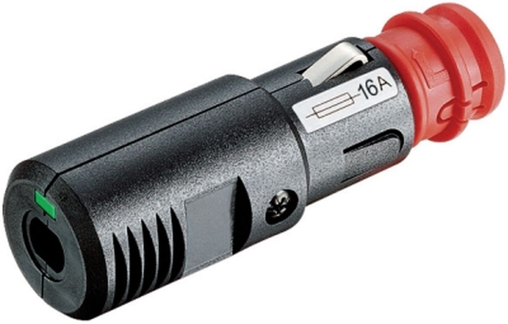 [731.S16] 2 pôles fiche universelle avec fusible 16A  DIN/ISO 4165/SAE
