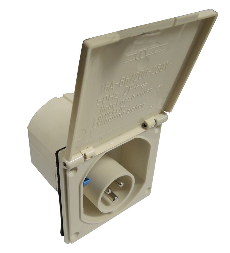[014005010] Einbau Steckdose 3-pol Kunststoff CEE 16A , 230V