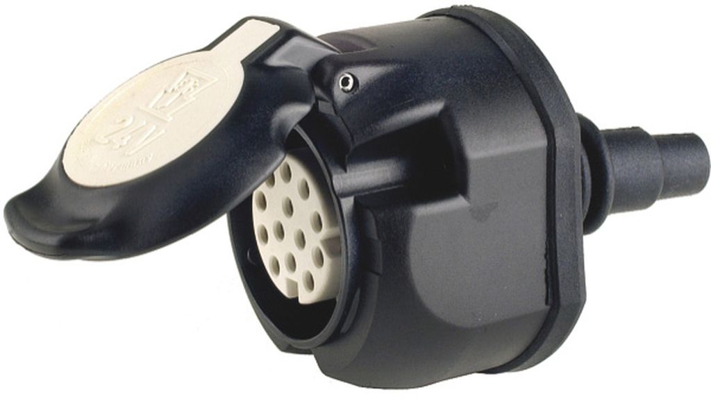 Prise 13 pôles plastique 24V, avec joint