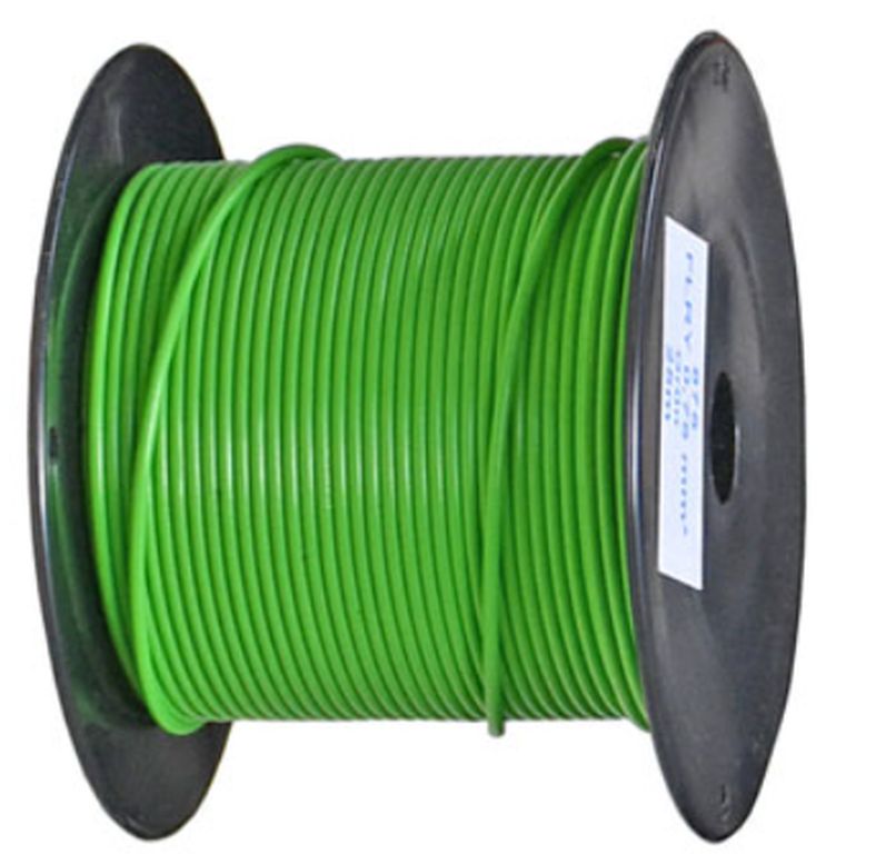 [08.801.075.14] Câble 1 x 0,75 mm², couleur verte  1 rouleau = 100 m