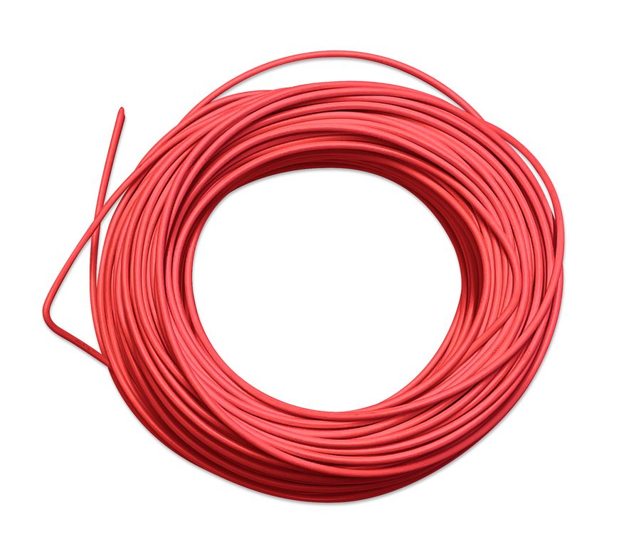 [08.801.100.05] Kabel 1 x 1.0 mm rot, 1 Rolle = 50 m