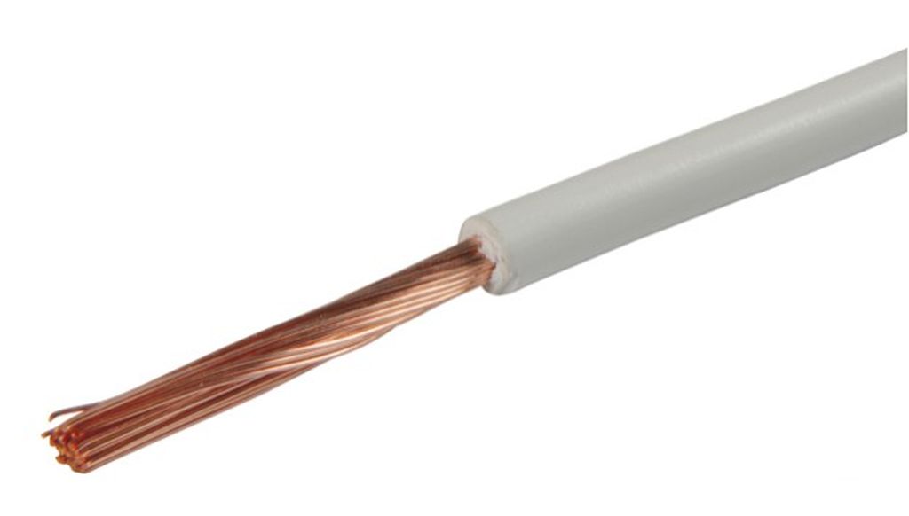 Câble 1 x 2.5 blanc, 1 bobine = 50m