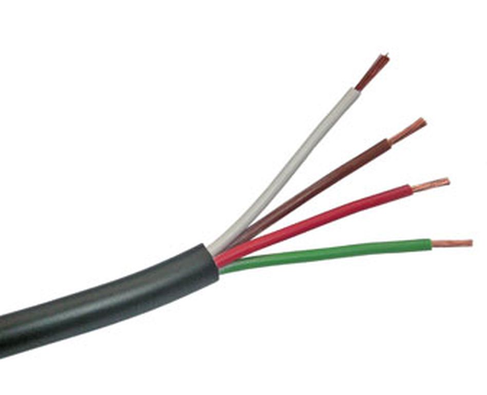 Câble 4 x 0.75 brune, blanc, rouge, verte