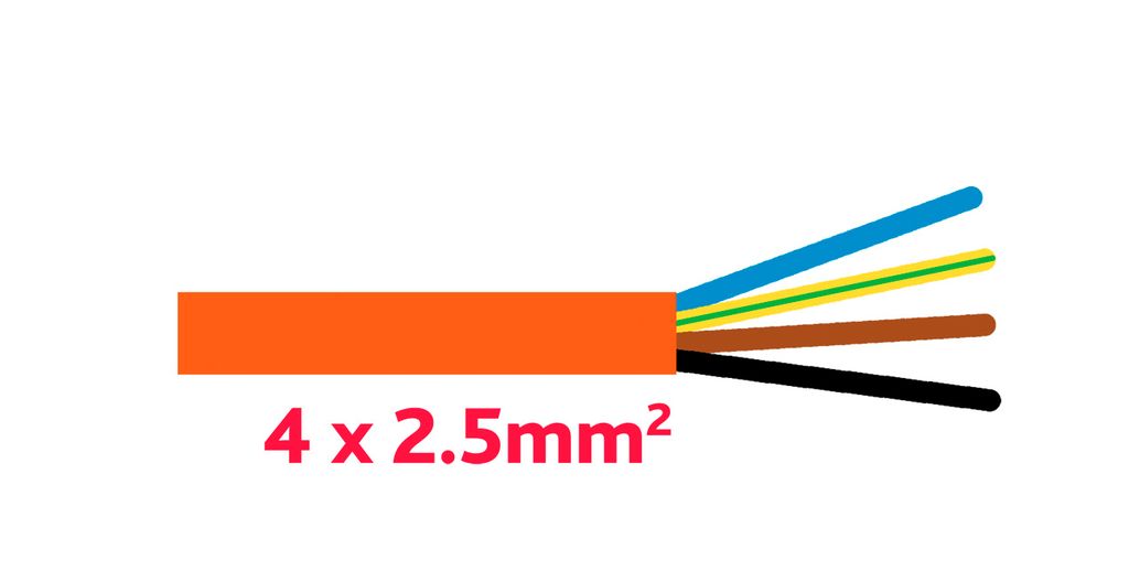 [08804155] 4-pol 1.5mm², Orange G-PUR cable per/m