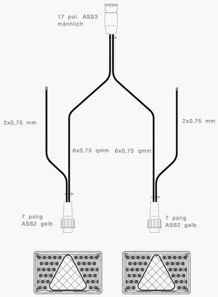 Aspöck câble de distribution, 6.7 m