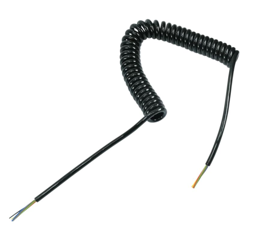[014000260] Spiralkabel  7-pol  Ø 40/23mm, Arbeitslänge 4m