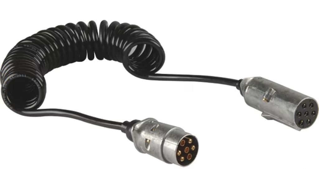 [40951046] Câble spiralé Euro-N 7 broches, Ø 48/29, longueur utile 3,5m