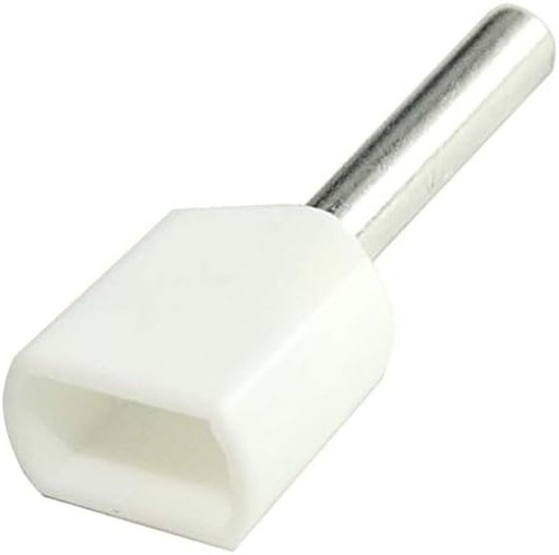 Embouts de fils isolée 2x 0.75qmm TWIN, blanc