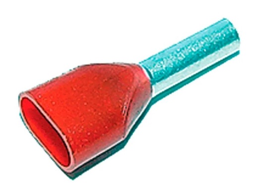 Embouts de fils TWIN isolés 2x 1.0mm² rouge