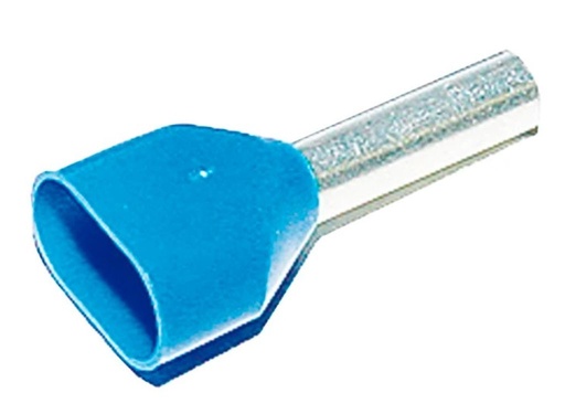 Embouts de fils TWIN isolés 2x 2.5mm² bleu