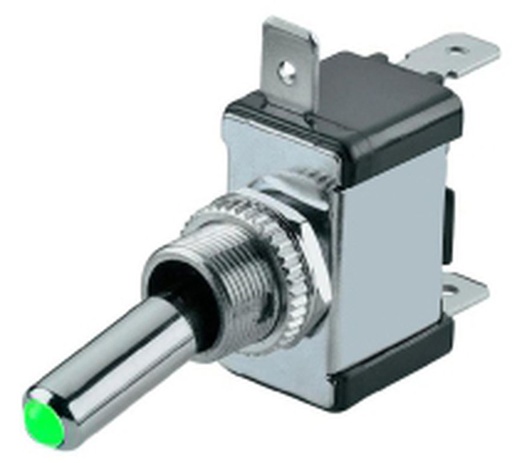 Interrupteur à bascule 12 V - ON/OFF - LED vert