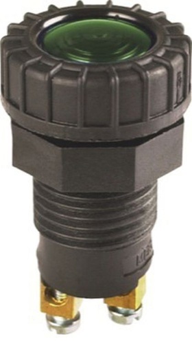 Lampe témoin verte 12/24V