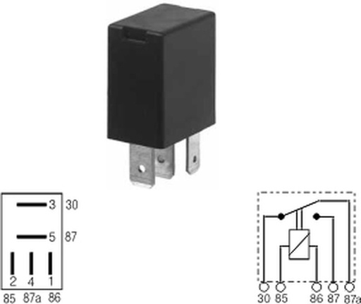 Micro, Wechsler Relais 104,  12V / 25/15A